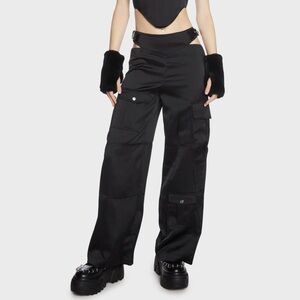 BY.DYLN Gigi Black Pants
Utility Cut-Out Cargo Grunge Streetwear